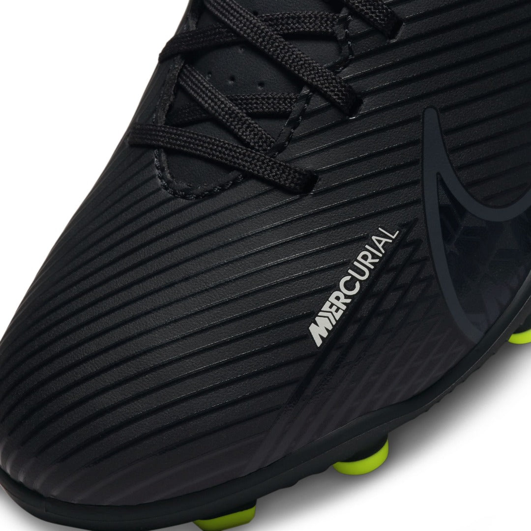 NIKE KIDS JR 15 CLUB FG/MG - BLACK/ DARK SMOKE GREY