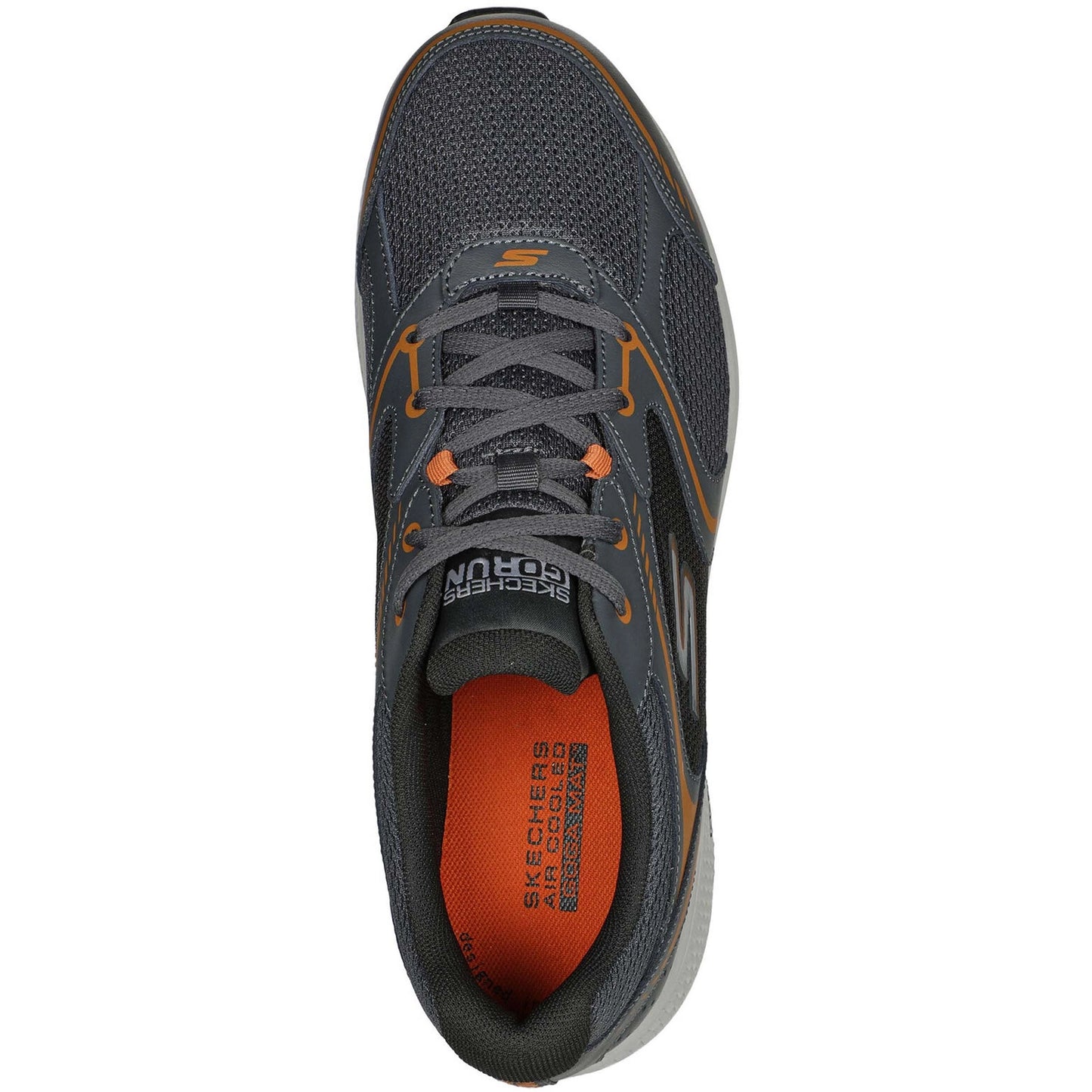 SKECHERS MENS GO RUN CONSISTENT SPECIE - CHARCOAL/ORANGE