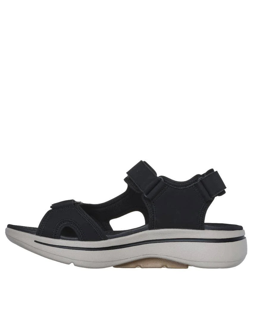 SKECHERS MENS GO WALK ARCH FIT SANDAL MISSION II - BLACK/BROWN