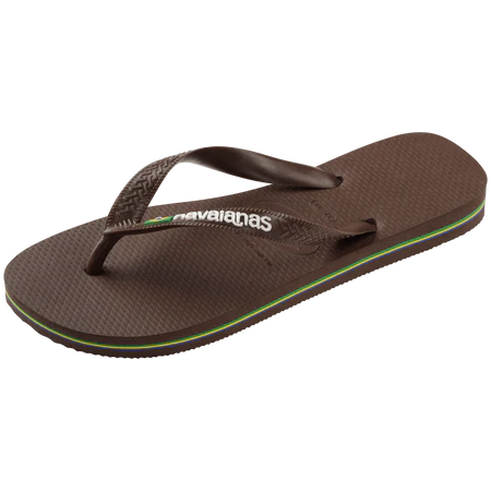 HAVAIANAS BRAZIL LOGO - BROWN