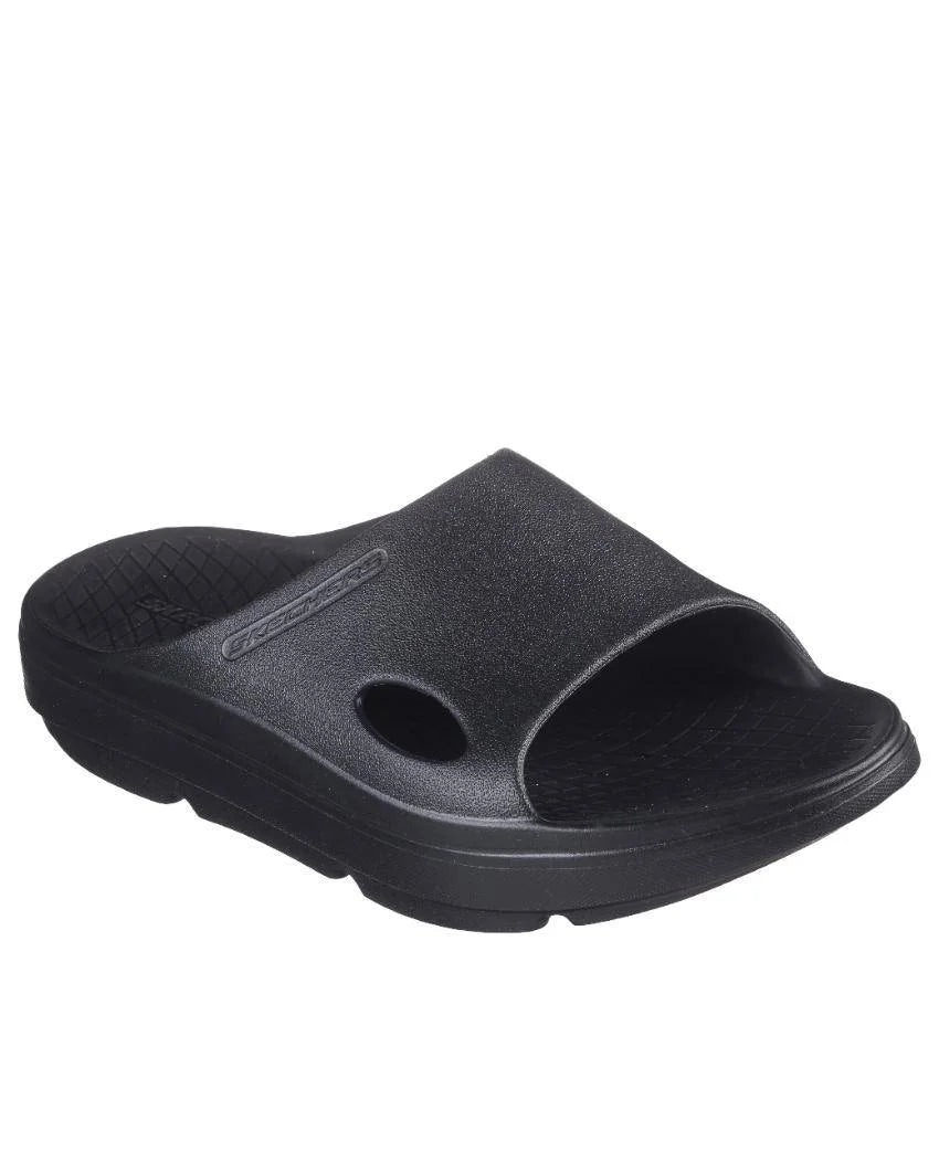SKECHERS RELAXED FIT RELAY RE-BOUNCE SLIDE - BLACK