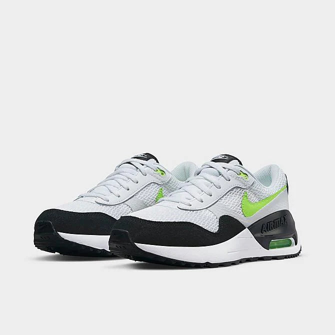 NIKE YOUTH AIR MAX SYSTM - WHITE/BLACK-VOLT-PURE PLATINUM