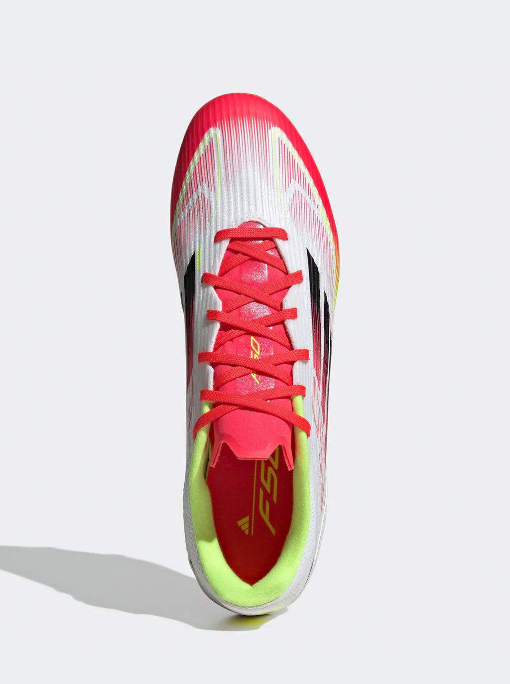 ADIDAS F50 Club Firm/Multi-Ground Boots - Cloud White / Core Black / Solar Yellow