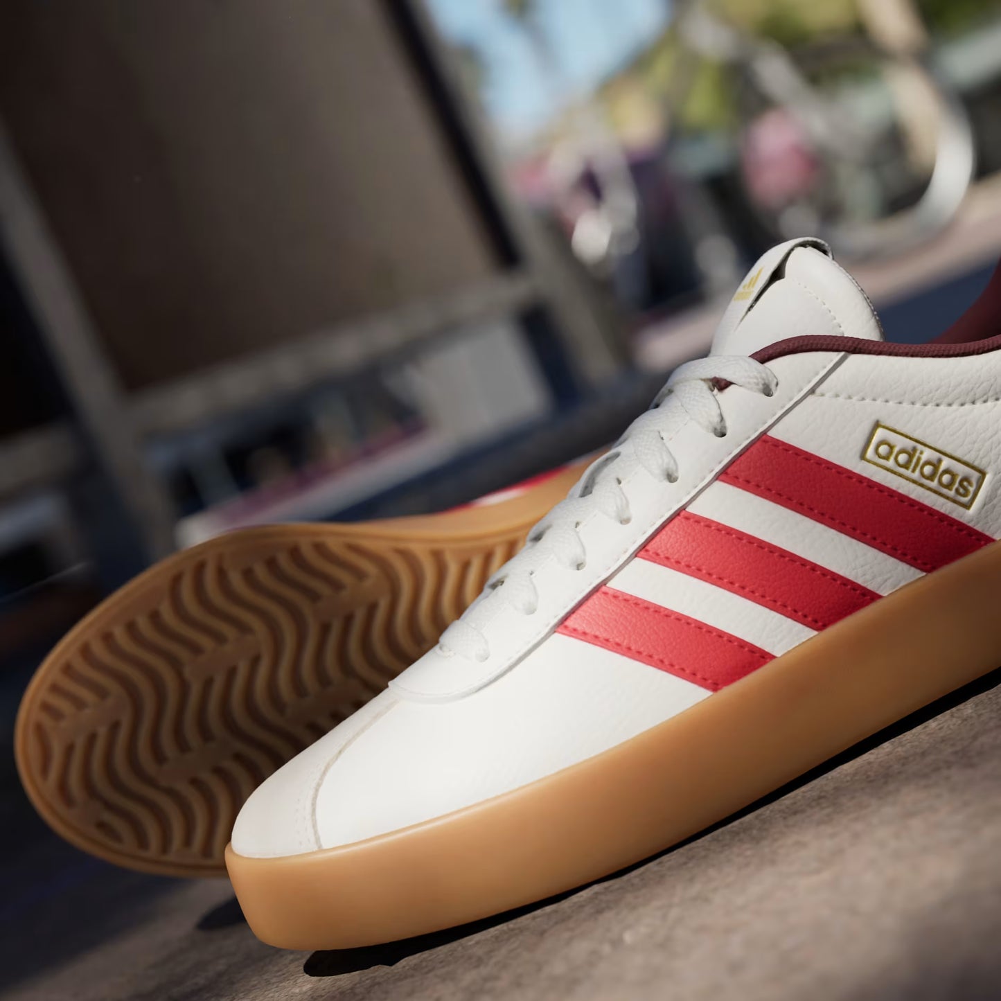 ADIDAS VL COURT 3.0 - Core White / Better Scarlet / Shadow Red