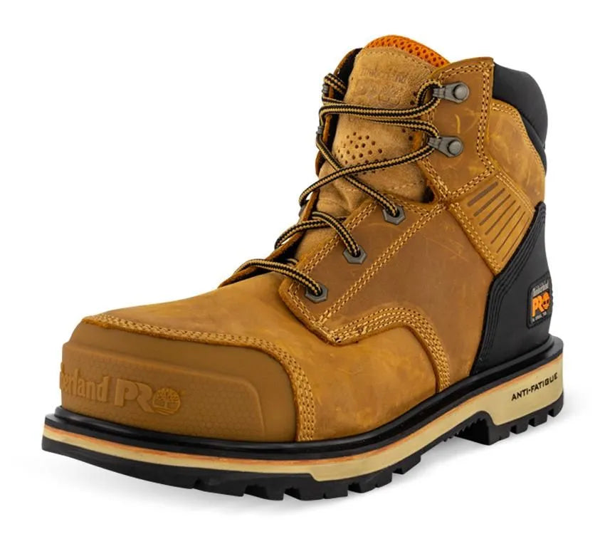 TIMBERLAND PRO BALLAST 6 Inch Steel Toe Leather Work Boots - Wheat
