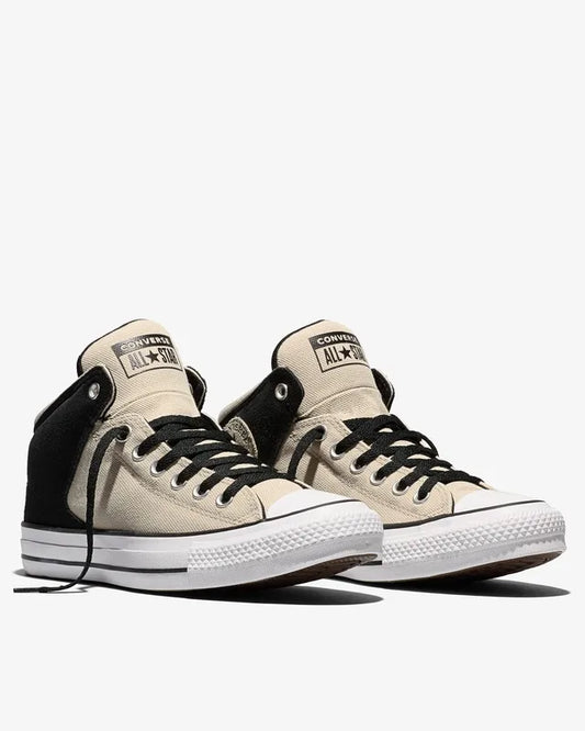 CONVERSE CHUCK TAYLOR ALL STAR HIGH STREET MID - NATURAL LINEN/BLACK/WHITE