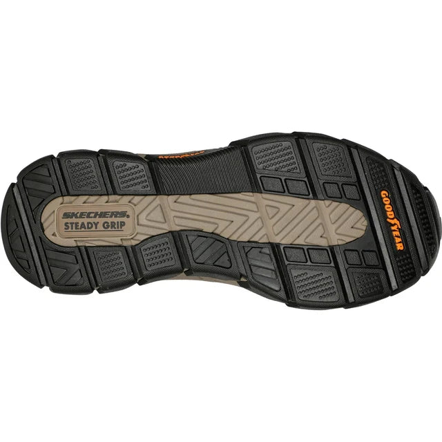 SKECHERS MENS RESPECTED ELGIN - DARK BROWN