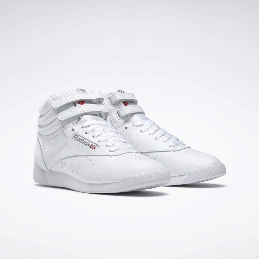 REEBOK WOMENS FREESTYLE HI - WHITE/SILVER
