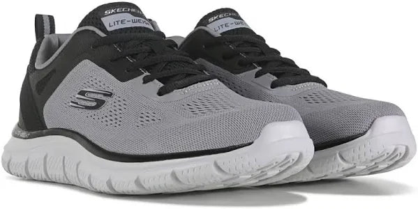 SKECHERS MENS TRACK BROADER - GRAY/BLACK