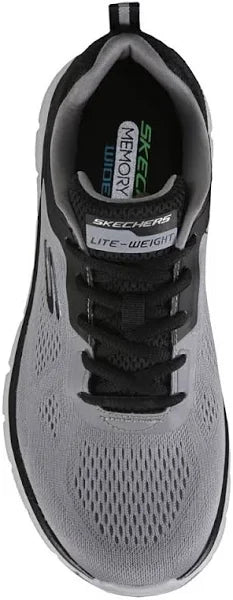 SKECHERS MENS TRACK BROADER - GRAY/BLACK