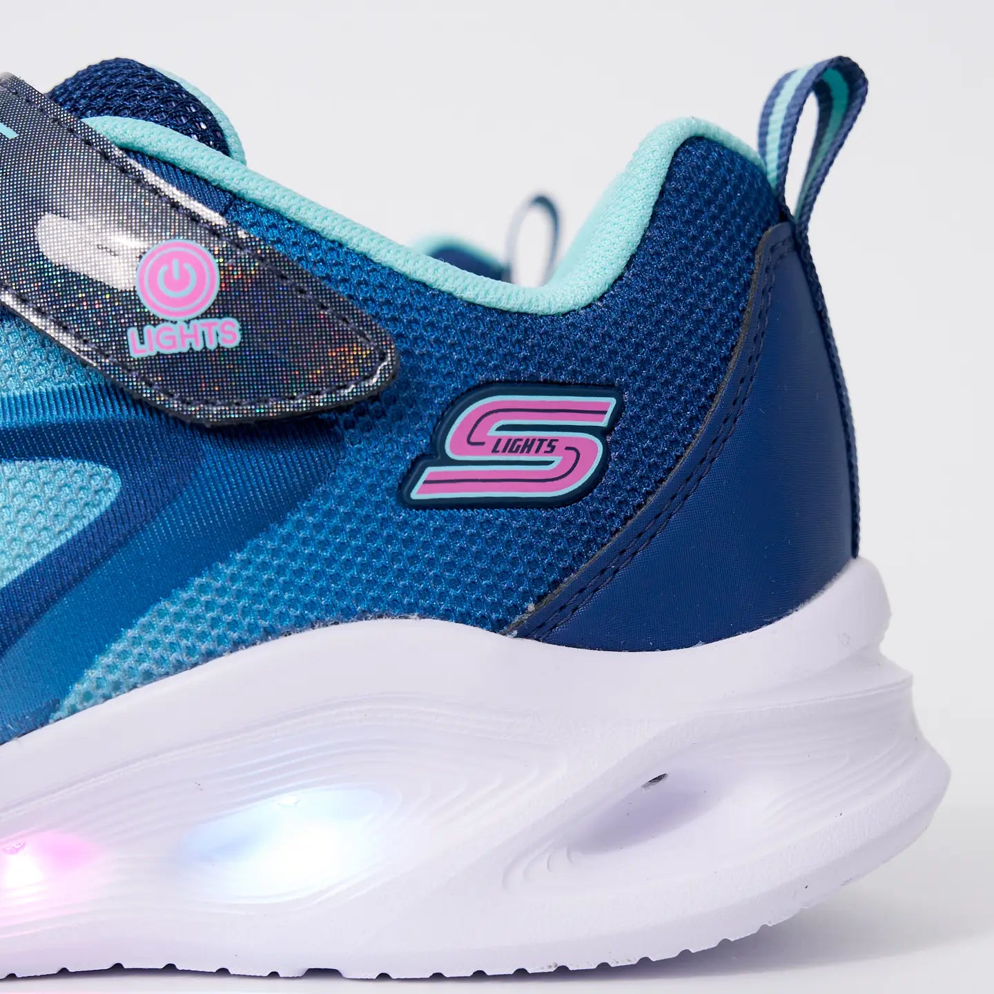 SKECHERS INFANT S LIGHTS SOLA GLOW COLOUR BREEZE - NAVY MULTI