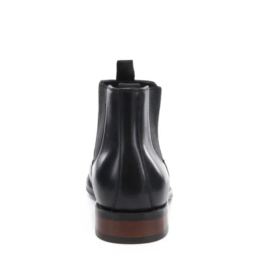 HUSH PUPPIES WISCONSIN - BLACK BURNISH/BROWN HEEL
