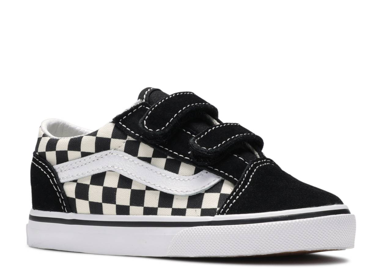 VANS INFANT OLD SKOOL V - (PRIMARY CHECK) BLACK/WHITE