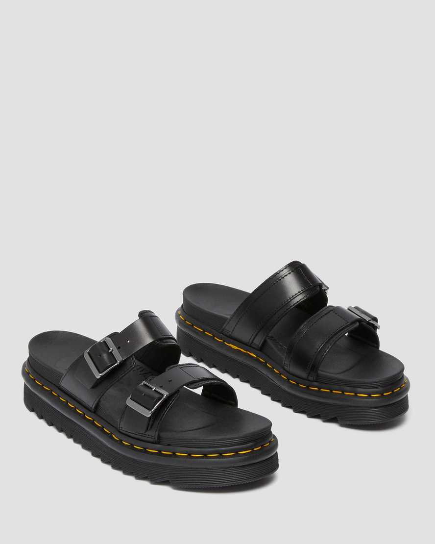 DR MARTENS MYLES SLIP ON SANDALS - BLACK BRANDO