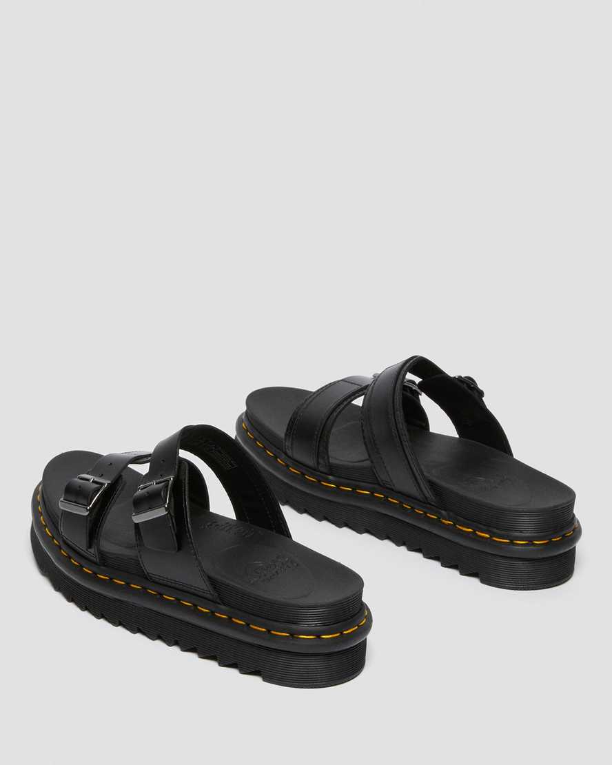 DR MARTENS MYLES SLIP ON SANDALS - BLACK BRANDO