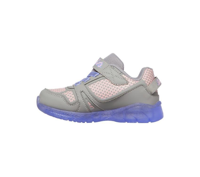 SKECHERS INFANTS S LIGHTS: ILLUMI-BRIGHTS MOON BOUNCER - GREY/LAVENDER