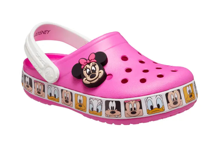 CROCS INFANT MINNIE MOUSE BAND CLOG - ELECTRIC PINK