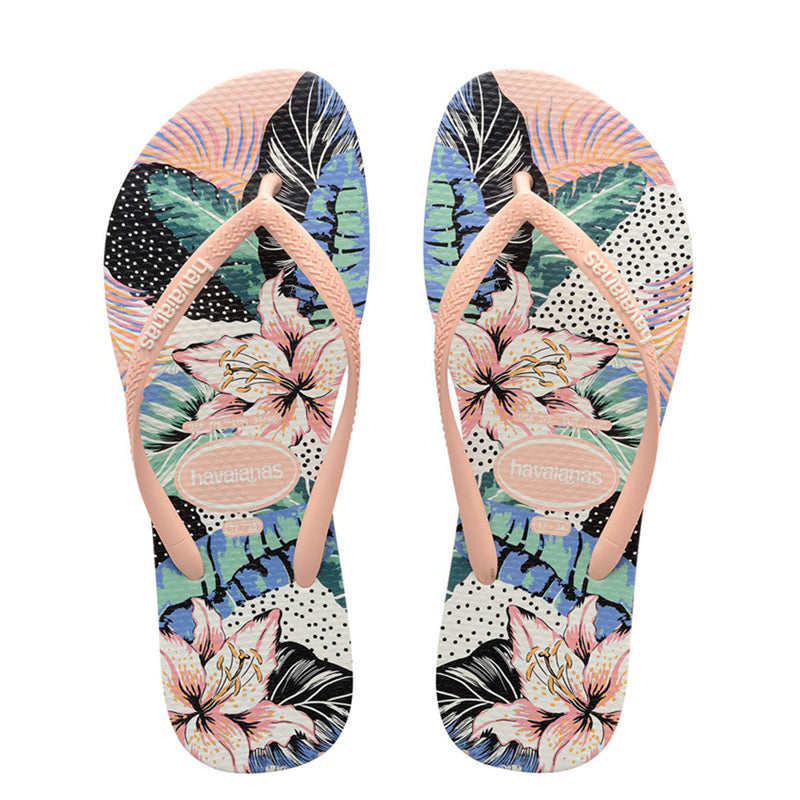 HAVAIANAS SLIM FLORAL DOTS - ROSE