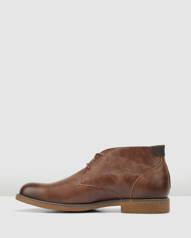 HUSH PUPPIES TERMINAL - BROWN BURNISH LEATHER