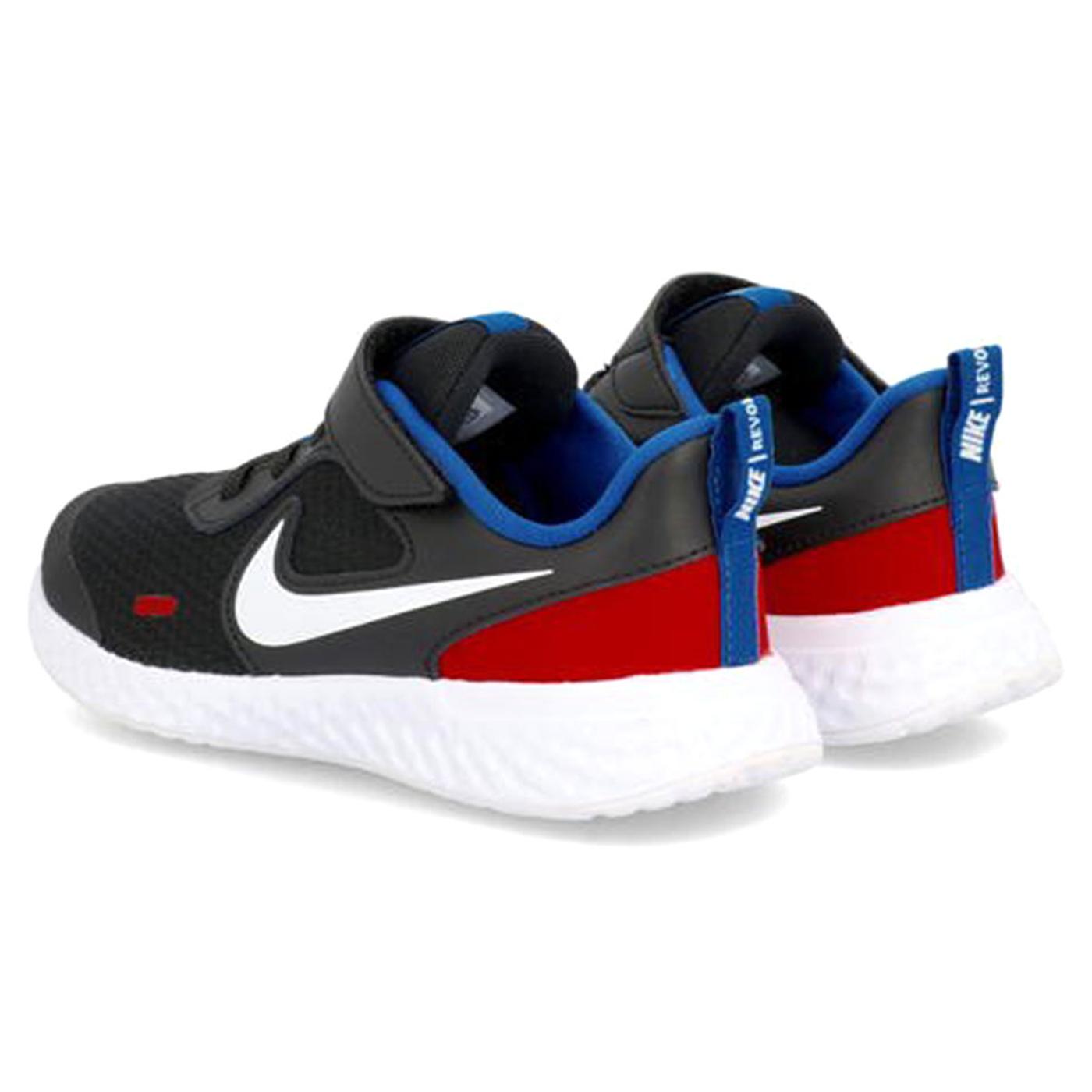 NIKE KIDS Revolution 5 - Black/University Red/Game Royal/White