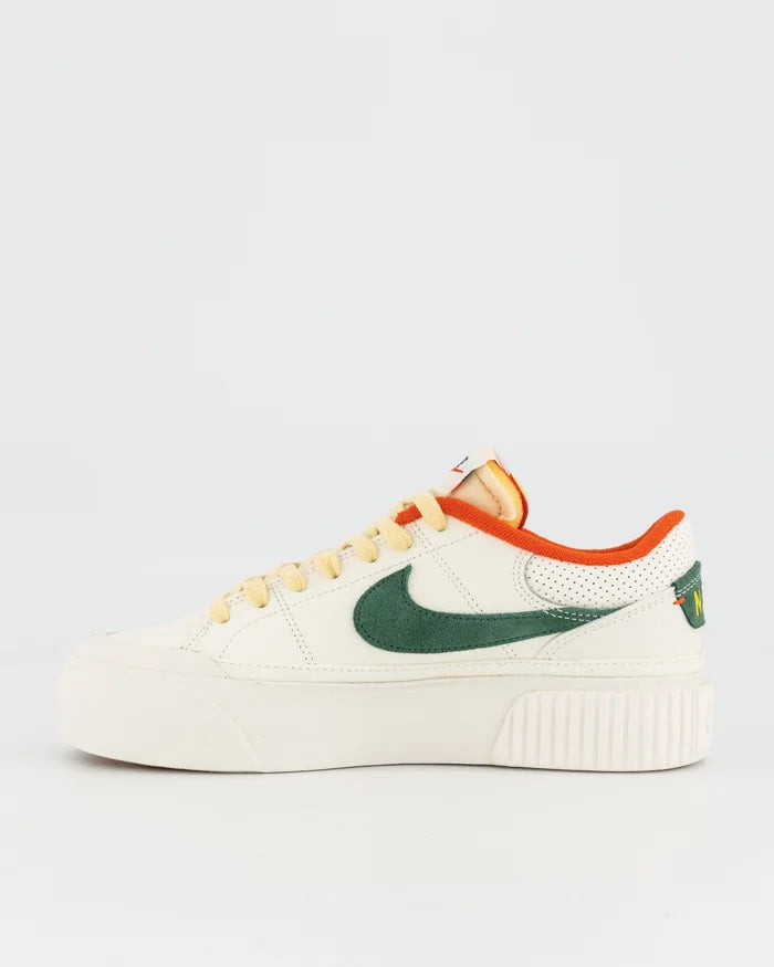 NIKE WOMENS COURT LEGACY LIFT - SAIL/NOBLE GREEN-PICANTE RED-OPTI YELLOW