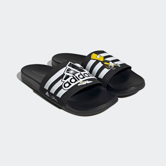 ADIDAS THE SIMPSONS ADILETTE COMFORT SLIDES - Core Black / Cloud White / Core Black