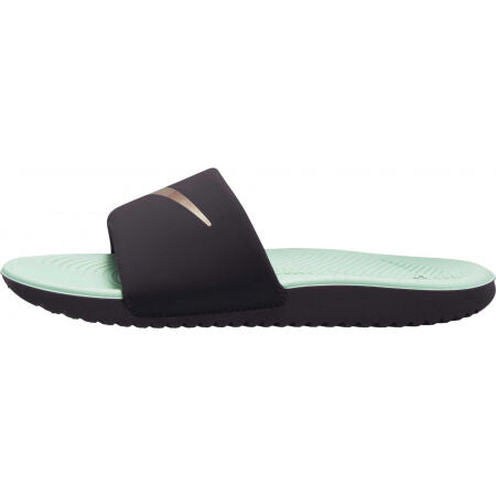 NIKE KIDS KAWA SLIDES (GS/PS) - OFF NOIR/METALLIC RED BRONZE