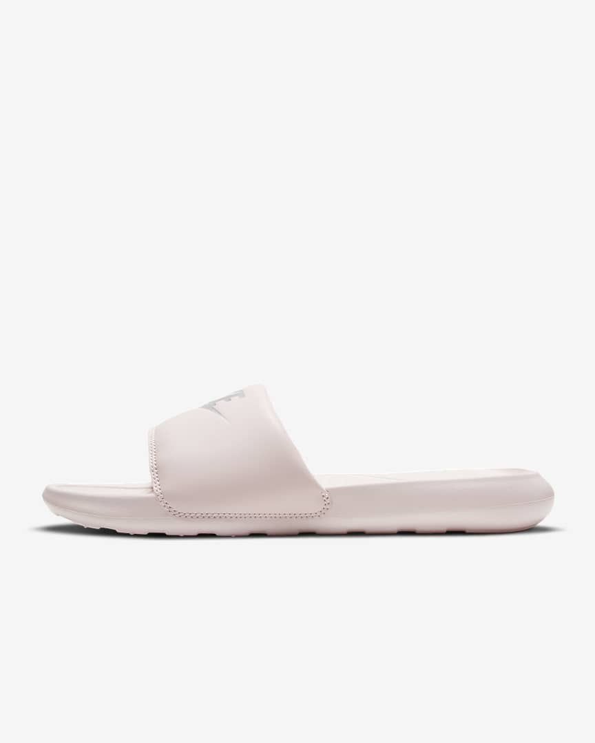 NIKE WOMENS VICTORI ONE SLIDE - Barely Rose/Barely Rose/Metallic Silver