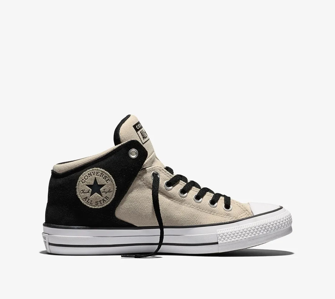 CONVERSE CHUCK TAYLOR ALL STAR HIGH STREET MID - NATURAL LINEN/BLACK/WHITE