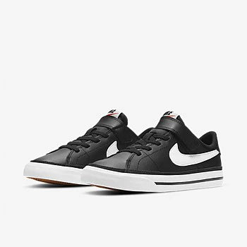 NIKE INFANT COURT LEGACY - BLACK/WHITE/LIGHT BROWN