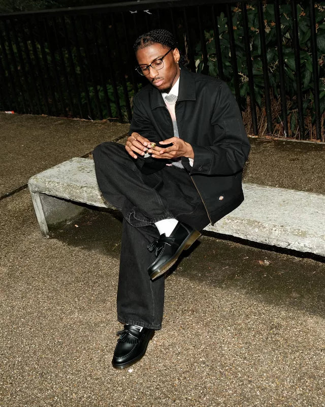 DR MARTENS ADRIAN SMOOTH LEATHER TASSEL LOAFER - BLACK