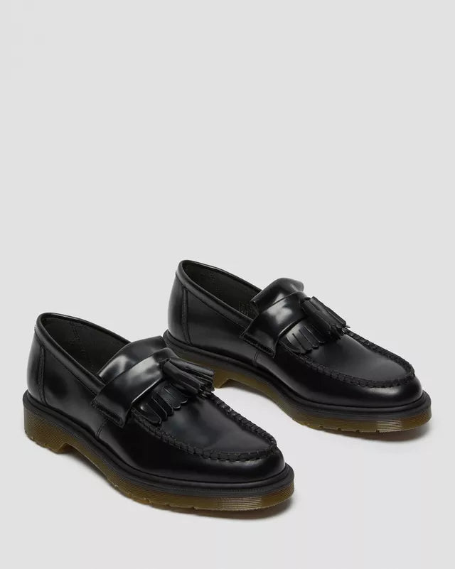 DR MARTENS ADRIAN SMOOTH LEATHER TASSEL LOAFER - BLACK