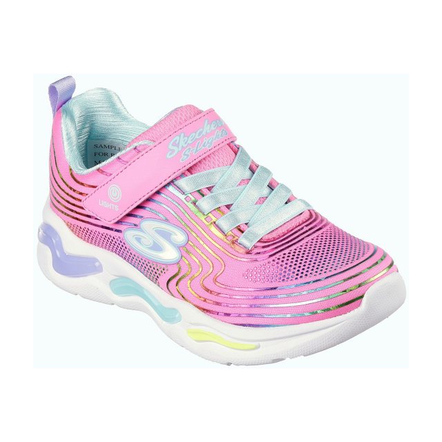 SKECHERS KIDS S LIGHTS WAVY BEAMS - PINK/MULTI