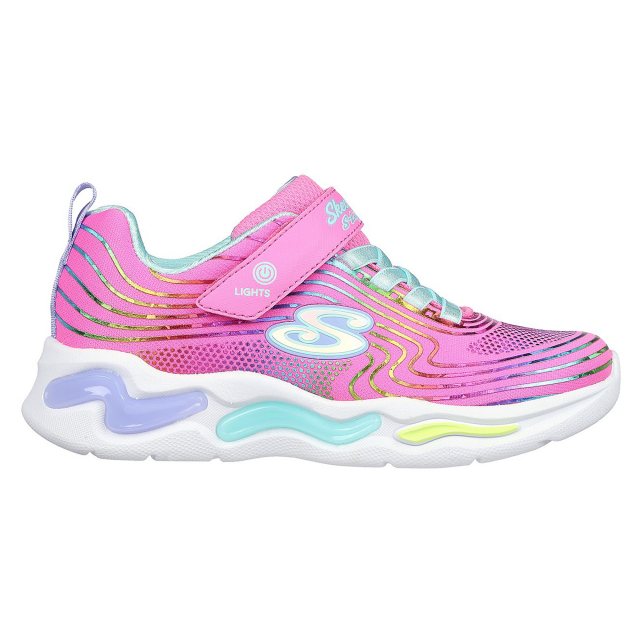 SKECHERS KIDS S LIGHTS WAVY BEAMS - PINK/MULTI