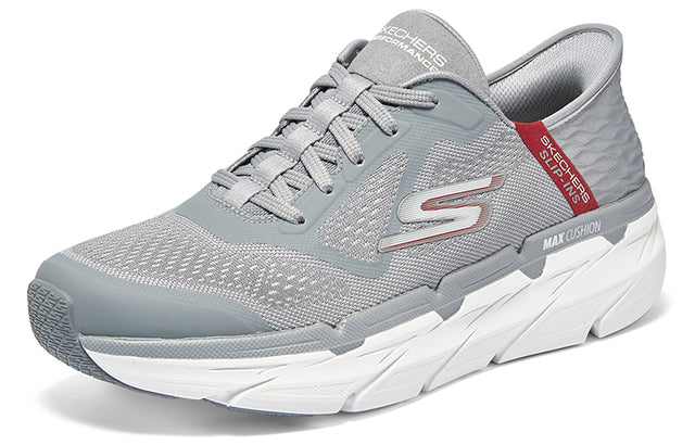 SKECHERS MAX CUSHIONING PREMIER ASCENDANT - GREY/RED