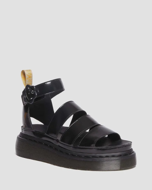 DR MARTENS CLARISSA VEGAN QUAD FLOWER - BLACK