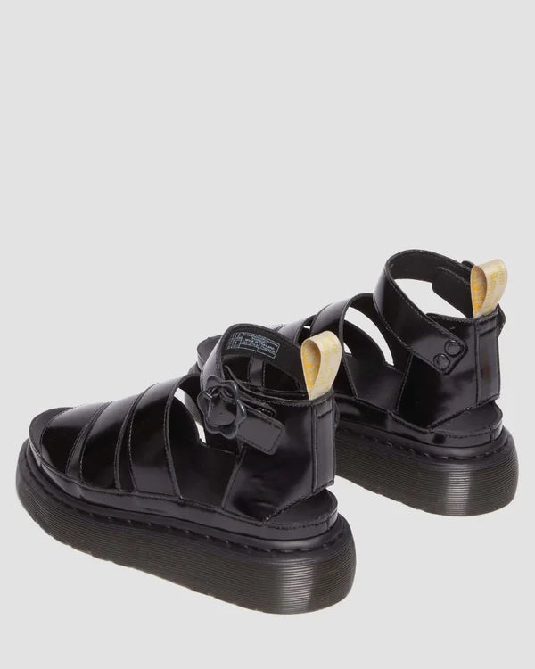 DR MARTENS CLARISSA VEGAN QUAD FLOWER - BLACK