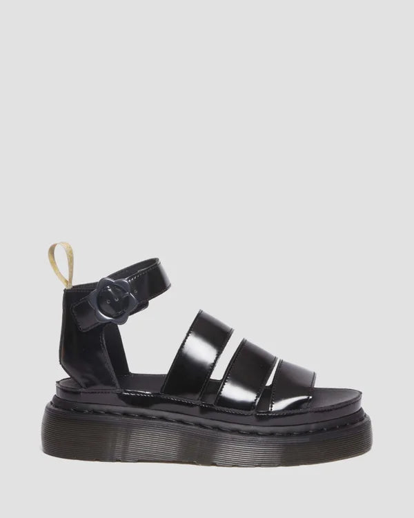 DR MARTENS CLARISSA VEGAN QUAD FLOWER - BLACK