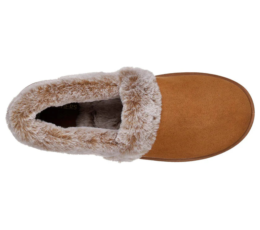 SKECHERS WOMENS COZY CAMPFIRE TEAM TOASTY - CHESTNUT