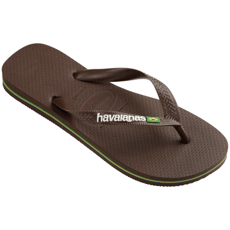 HAVAIANAS BRAZIL LOGO - BROWN