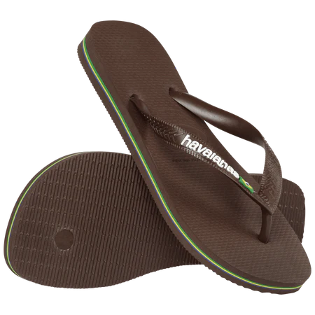 HAVAIANAS BRAZIL LOGO - BROWN