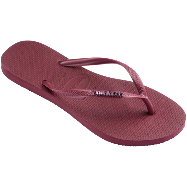 HAVAIANAS SLIM LOGO METALLIC - AMARANTO
