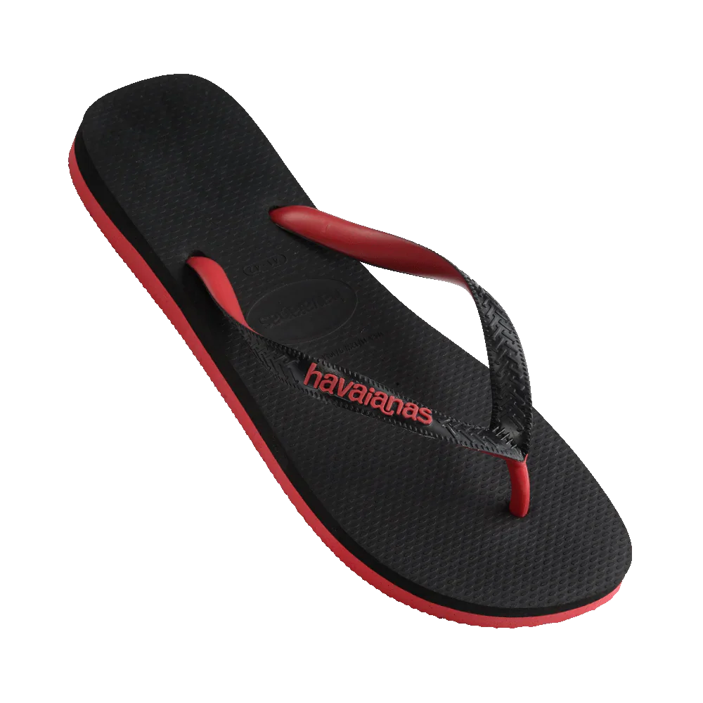 HAVAIANAS LOGO FILETE - Black/Red