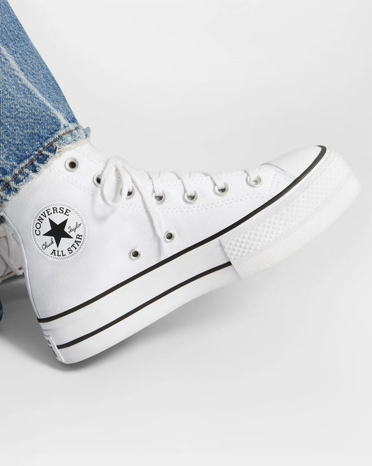 CONVERSE WOMENS CHUCK TAYLOR ALL STAR LIFT HI - WHITE/BLACK