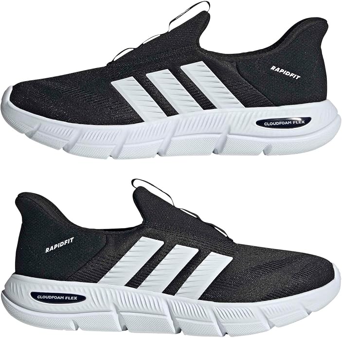ADIDAS CLOUDFOAM FLEX - LOUNGE RAPIDFIT *WIDE* - BLACK/WHITE