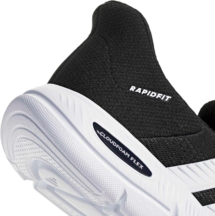 ADIDAS CLOUDFOAM FLEX - LOUNGE RAPIDFIT *WIDE* - BLACK/WHITE