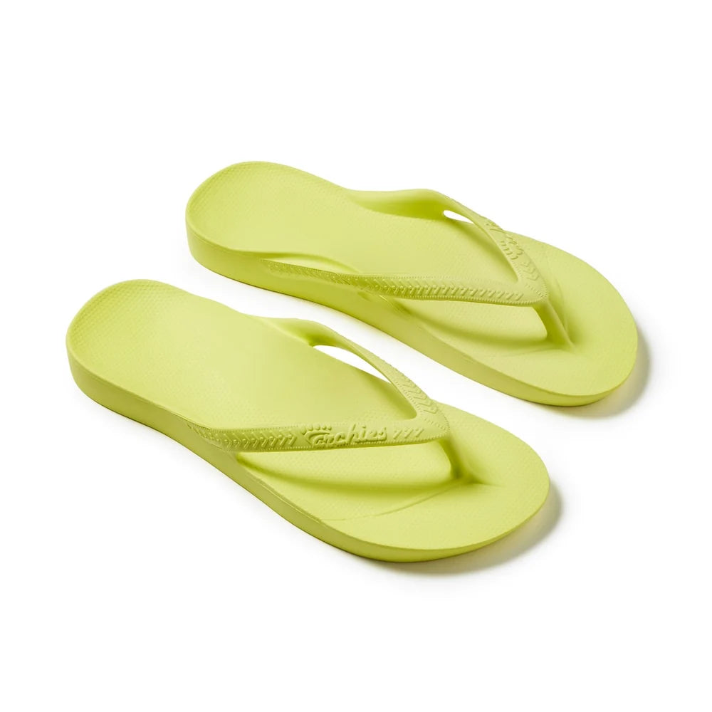 ARCHIES ARCH SUPPORT JANDALS - LIMELIGHT