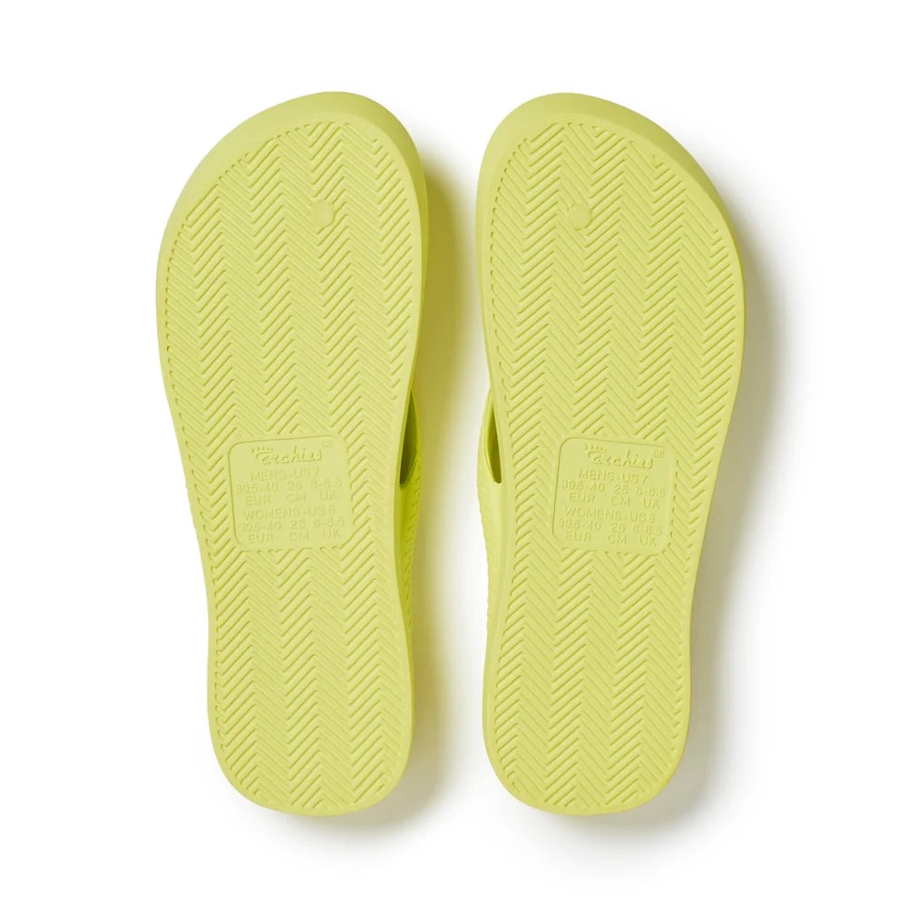 ARCHIES ARCH SUPPORT JANDALS - LIMELIGHT