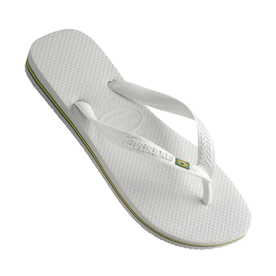 HAVAIANAS BRAZIL LOGO - WHITE