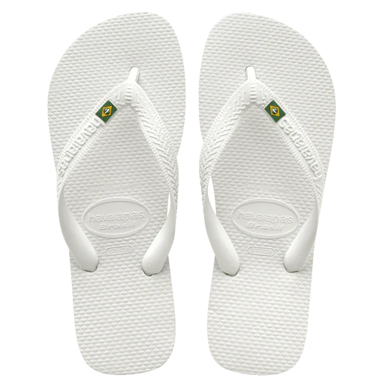 HAVAIANAS BRAZIL LOGO - WHITE